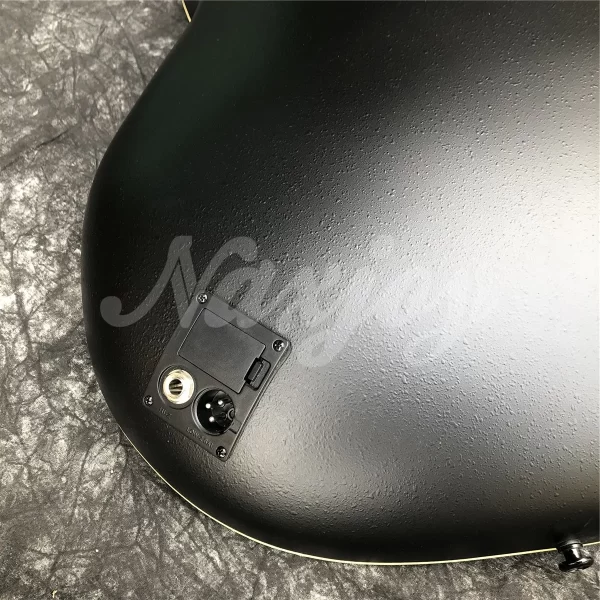 12 strings black solid spruce acoustic guitar abalone inlays carbon fiber tortoise shell acoustic ovation electric eq guitar