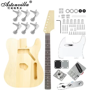 diy electric guitar assembled kit set 6 strings 22 frets maple wood guitar electric guitar hand assembled parts accessory set