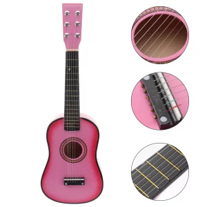 kids guitar musical 23 inch classical ukulele educational acoustic 6 string beginner instrument pink folk acoustic guitar