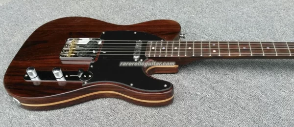 george harrison satin brown all rosewood electric guitar rosewood body & neck, rounded input jack, sandwich line vintage tuners