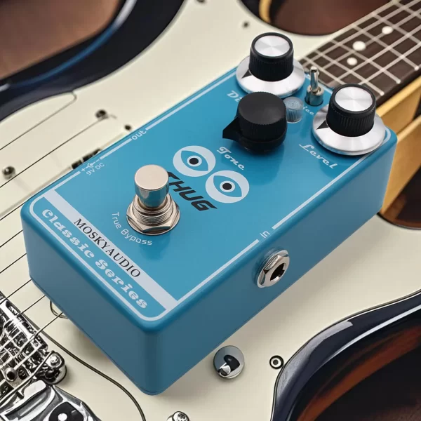 mosky thug high gain distortion effect pedal for electric guitar,3 distortion tone with dist level and tone control