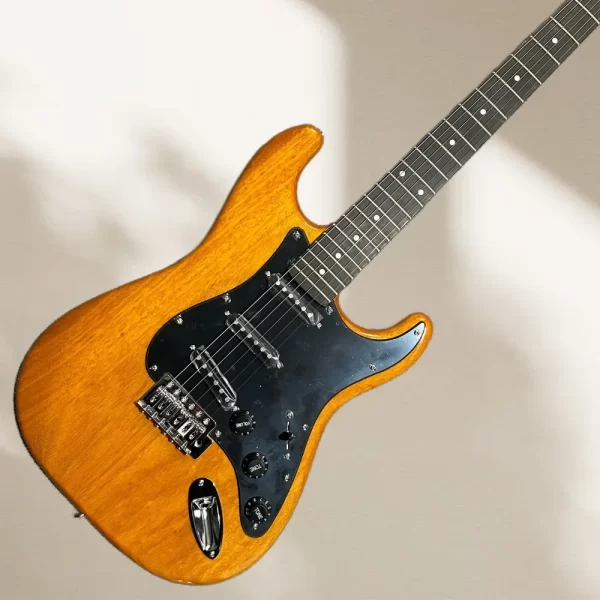 free sshiping excellent quality popular design wood color st electric guitar mahogany body 22 tone position rosewood fingerboard