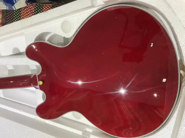 send tomorrow custom shop red wine maple top 335 red finish hollow body electric guitar