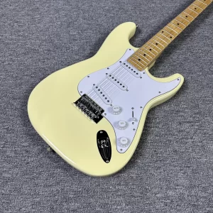 st electric guitar 6 strings white body electric guitar sss pickups in stock