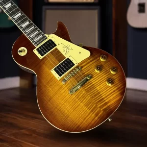 free shiping hot sale faded tobacco sunburst lp electric guitar mahogany body brown tiger stripe 22 tone position
