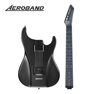 aeroband guitar travel electric guitar pain free silicone string all in one 9 sound styles acoustic bass with speaker microphone