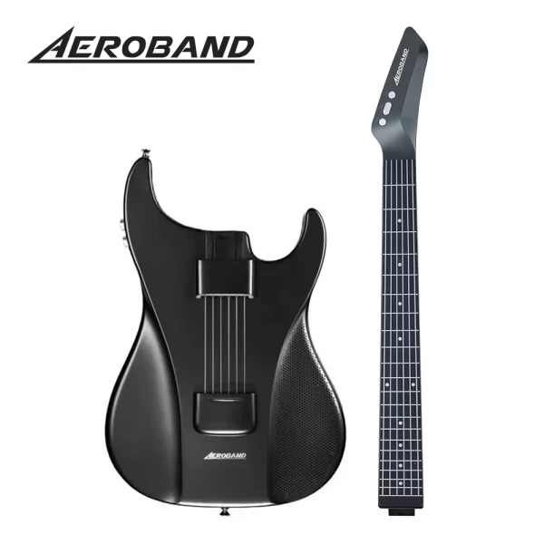 aeroband guitar travel electric guitar pain free silicone string all in one 9 sound styles acoustic bass with speaker microphone