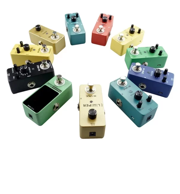 m vave mini loop/aby/tremolo/phaser/overdrive/distortion/chorus electric guitar effect pedal