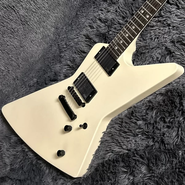 free shipping cream white rare heavy metallic james hetfield mx 220 signature explorer electric guitar eet fuk fingerboard