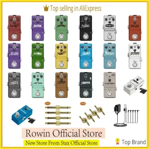 rowin mini guitar pedals nano size dist overdrive fuzz chorus flanger phaser delay dumble booster bluce tremolo tube drive comp