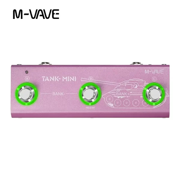 m vave tank mini electric guitar bass multi effects pedal supports tone presets editing features 6 effect modules 5 delay
