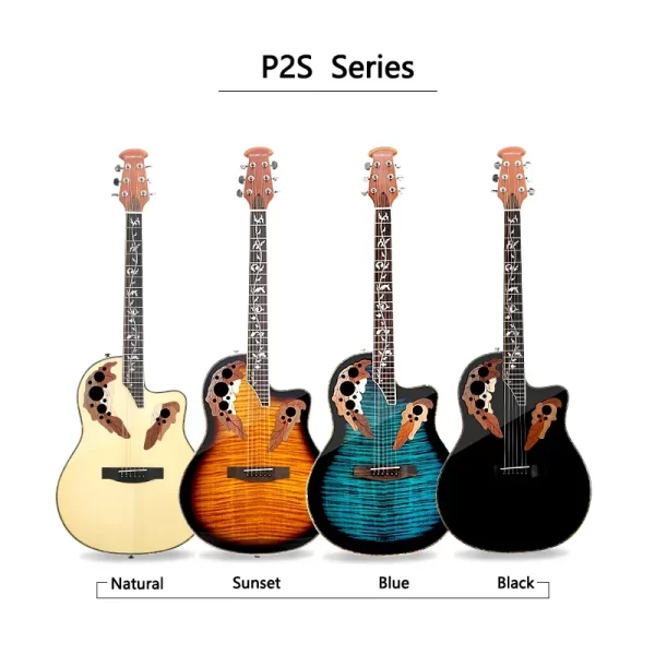 gipsy sft solid folk guitar 41 36 38 40 inch grape soundhole electric box carbon fiber travel black blue red ovation style