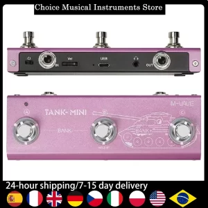 m vave tank mini electric guitar bass multi effects pedal supports tone presets editing features 6 effect modules 5 delay
