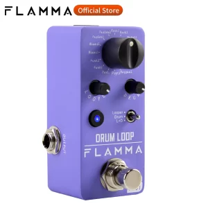 flamma fc01 drum looper pedal guitar drum loop effects pedal with 20 minutes recording 16 drum grooves tap tempo