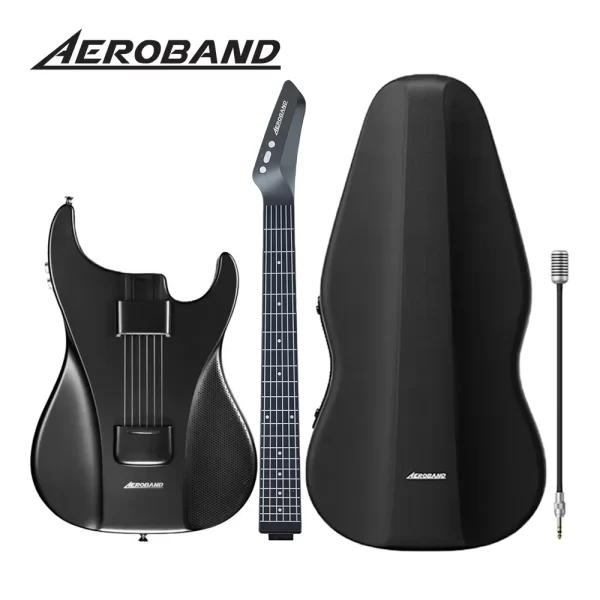 aeroband guitar electric guitar pain free silicone string travel all in one 9 sound styles acoustic bass with speaker microphone