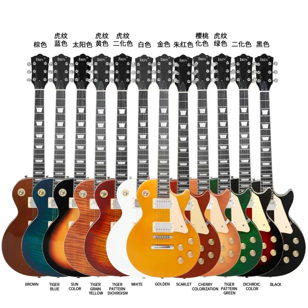 irin lp electric guitar 6 string 22 frets stylish electric guitar kit 39in full size beginner starter with amp