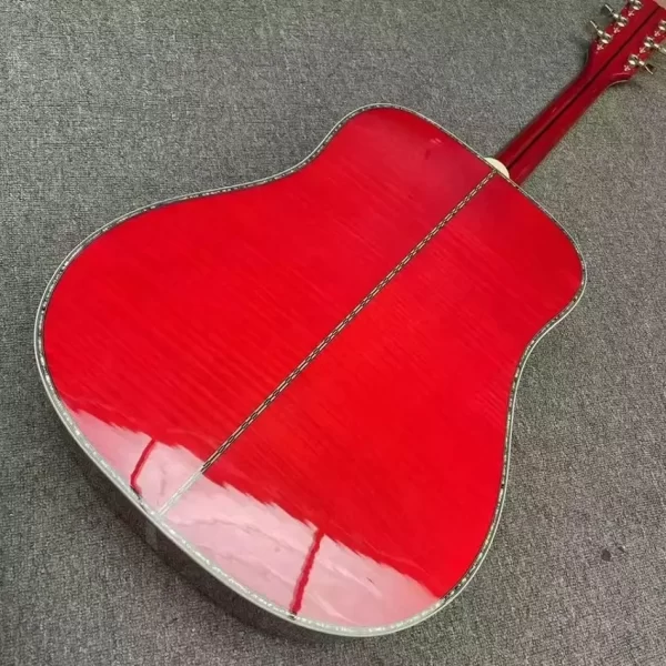 41 "dove series fuchsia solid wood section ebony fingerboard folk guitar