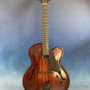 musoo archtop electric guitar all solid mahogany wood by handcraft