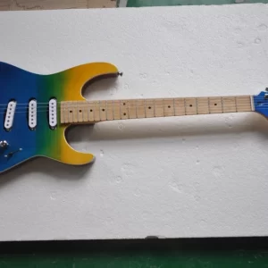 flame maple veneer electric guitar with sss pickups,chrome hardware,offer customize