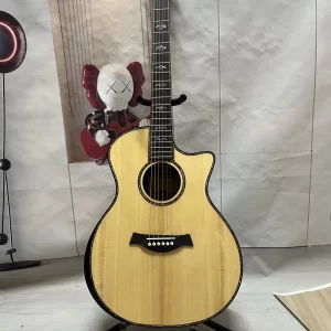 914 acoustic electric guitar with pickup, ebony fingerboard, 20 frets solid spruce top, mahogany neck, fast delivery