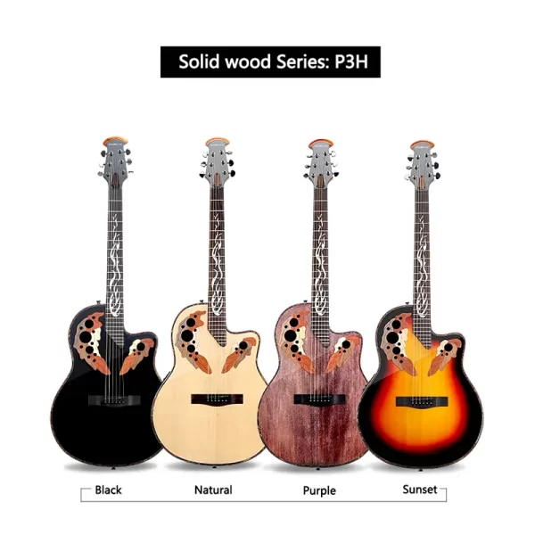 gipsy sft solid folk guitar 41 36 38 40 inch grape soundhole electric box carbon fiber travel black blue red ovation style