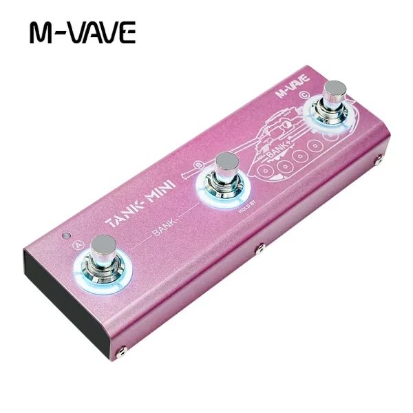 m vave tank mini electric guitar bass multi effects pedal supports tone presets editing features 6 effect modules 5 delay