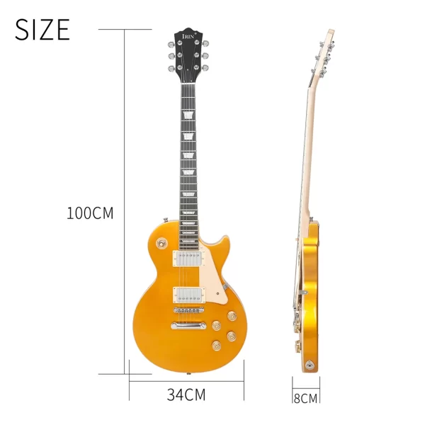 irin lp electric guitar 6 string 22 frets stylish electric guitar kit 39in full size beginner starter with amp