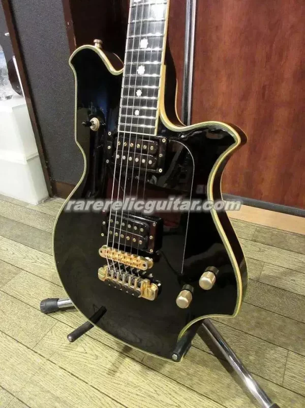 2025 dream fernan mv 480ht tomoyasu hotei signature black electric guitar, tp 9 bridge, grover tuners, gold hardware, special in