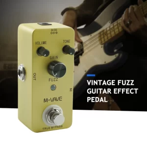 m vave fuzz vintage fuzz guitar effect pedal zinc alloy shell true bypass guitar pedal for guitar accessories guitar parts