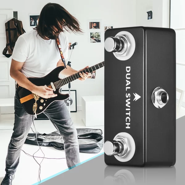 mosky dual switch guitar effect pedal dual footswitch foot switch pure buffer guitar pedals full metal shell guitar accessories