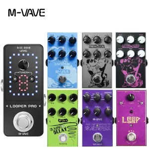 m vave looper pro guitar effects pedal with 24 bit dsp | 99 loop tracks + drum machine | usb c audio interface & bluetooth sync