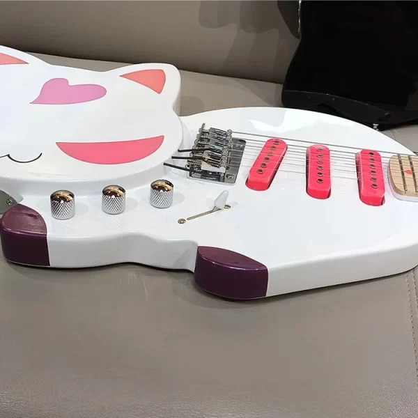 hooqu musical instruments wholesale customize new product cat guitar electric 6 string acoustic electric guitar made in china