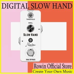 rowin lef 3805 slow hand digital guitar effect pedal electric with slow gear ture bypass mini size true bypass full metal case