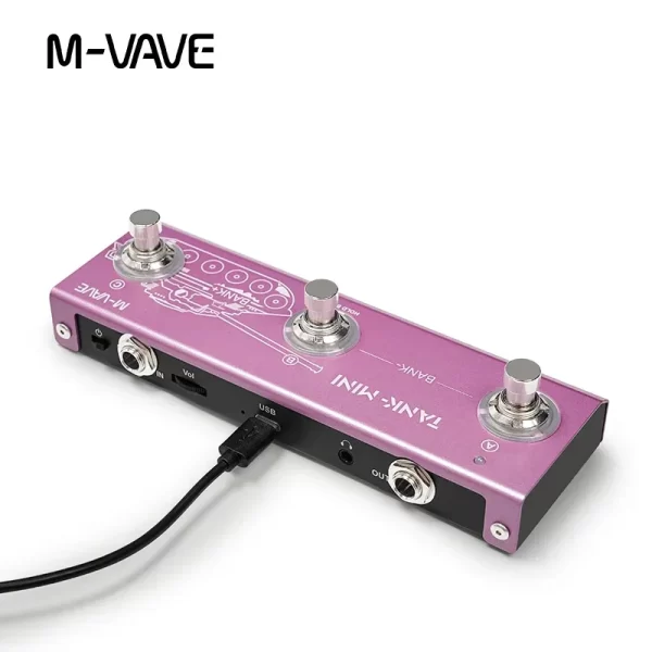 m vave tank mini electric guitar bass multi effects pedal supports tone presets editing features 6 effect modules 5 delay