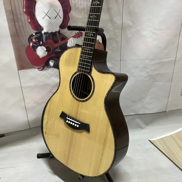 914 acoustic electric guitar with pickup, ebony fingerboard, 20 frets solid spruce top, mahogany neck, fast delivery