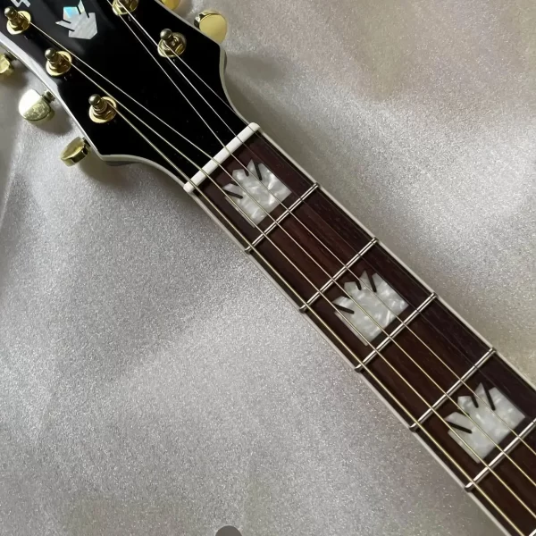 new sj200 cutway acoustic guitar solid wood ebony fretboard bone nut&saddles pickguard included in sunburst j200 2403