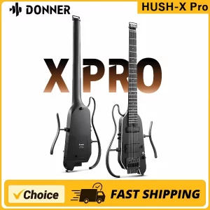 2025 new donner hush x pro intelligent light guitar portable mute with effects tone guitar