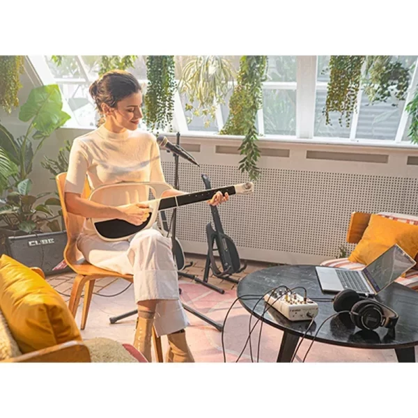 liberlive c1 stringless foldable smart travel guitar fusion accompaniment with guitar bag guitar strap