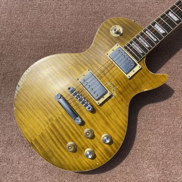 hot sell good quality custom oem 1959 vintage aged heavy relic 1piece neck&body electric guitar，free shipping