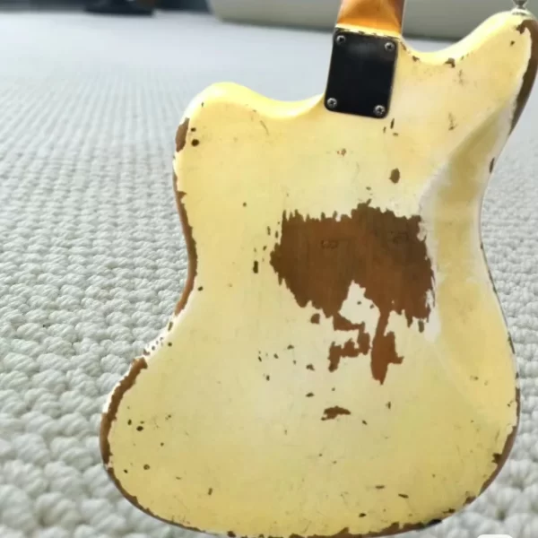 heavy relic '62 jazzmaster vintage white jaguar electric guitar