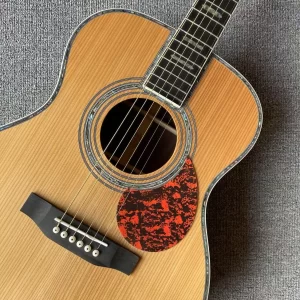 solid wood profile om45 series full abalone shell inlaid acoustic acoustic guitar
