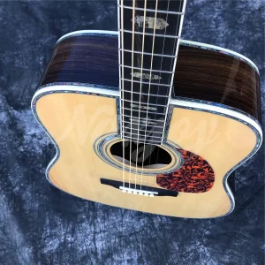 ebony fingerboard 41 inch solid spruce top acoustic guitar rosewood back and sides