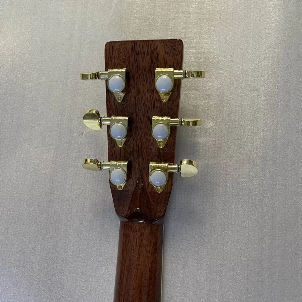 new 41# left handed d45 acoustic electric guitar solid spruce top w/ bone nut/saddle in natural