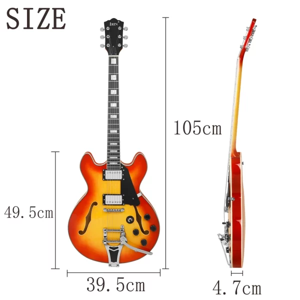 jazz f hole full hollow electric guitar 6 string available in multiple colors jazz electric guitar