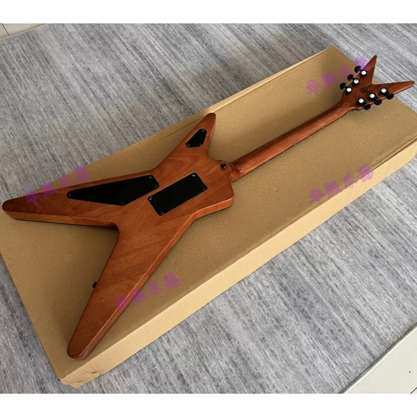 high quality dime electric guitar,washburn large fork shaped electric guitar, double shake vibrato system,flame maple top