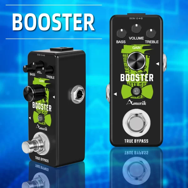 mini booster guitar effect pedal,true gain booster, micro clean boost pedal for electric guitar pure clean mini booster pedals t