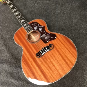 43 "j200 series full mahogany solid wood section refers to playing acoustic guitar