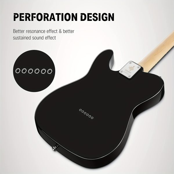 donner telecaster electric guitar 39 inch full size electric guitar beginner adults guitar with accessories h h pickups, bag, strap, cable gift guitar clearance