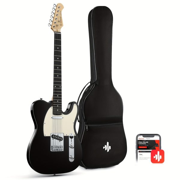 donner telecaster electric guitar 39 inch full size electric guitar beginner adults guitar with accessories h h pickups, bag, strap, cable gift guitar clearance