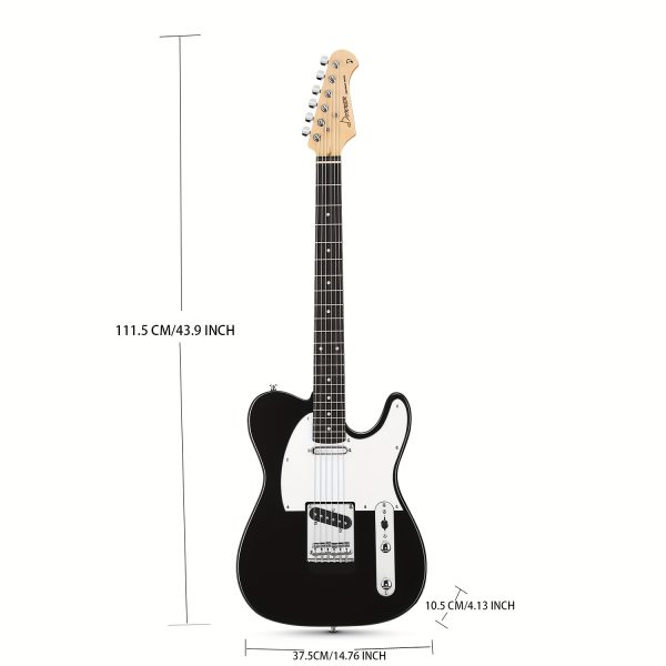 donner telecaster electric guitar 39 inch full size electric guitar beginner adults guitar with accessories h h pickups, bag, strap, cable gift guitar clearance